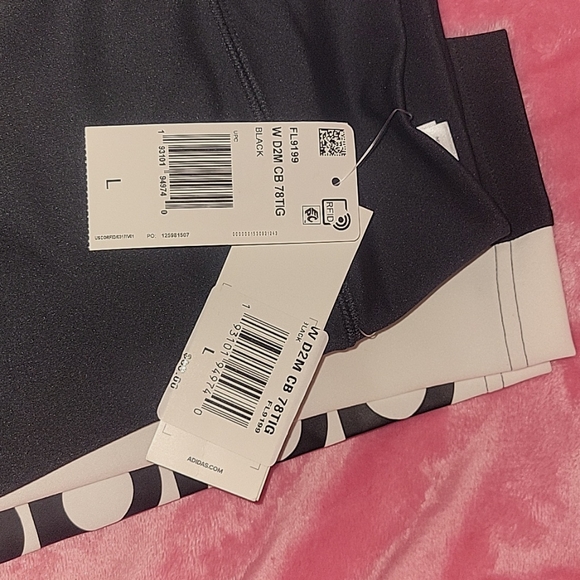 Womens (L) ADIDAS Aeroready Black Leggings - Picture 5 of 5